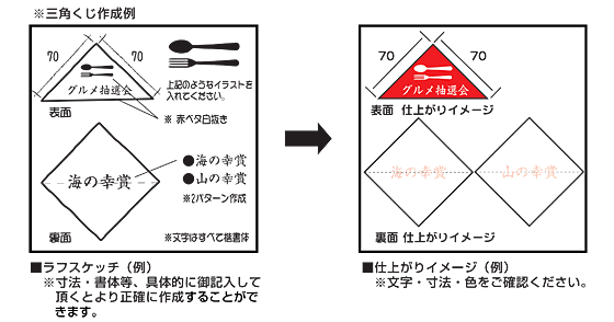 株式会社ササガワ オリジナル製品情報 三角くじ