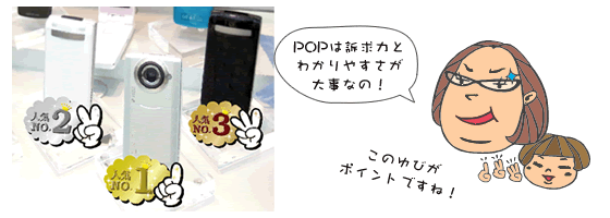 抜型カード(ゆび)使用例