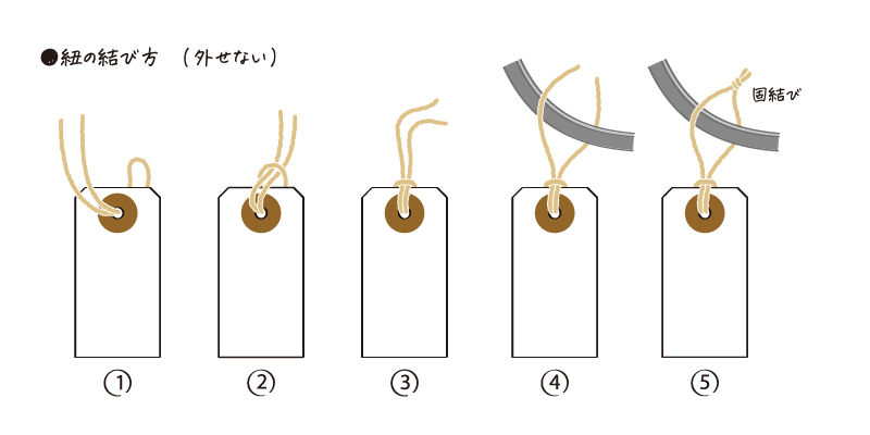 紐の結び方(外せない)