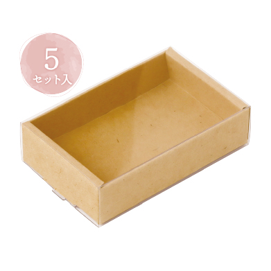 透明スリーブ付カラーボックスMクラフト 5P