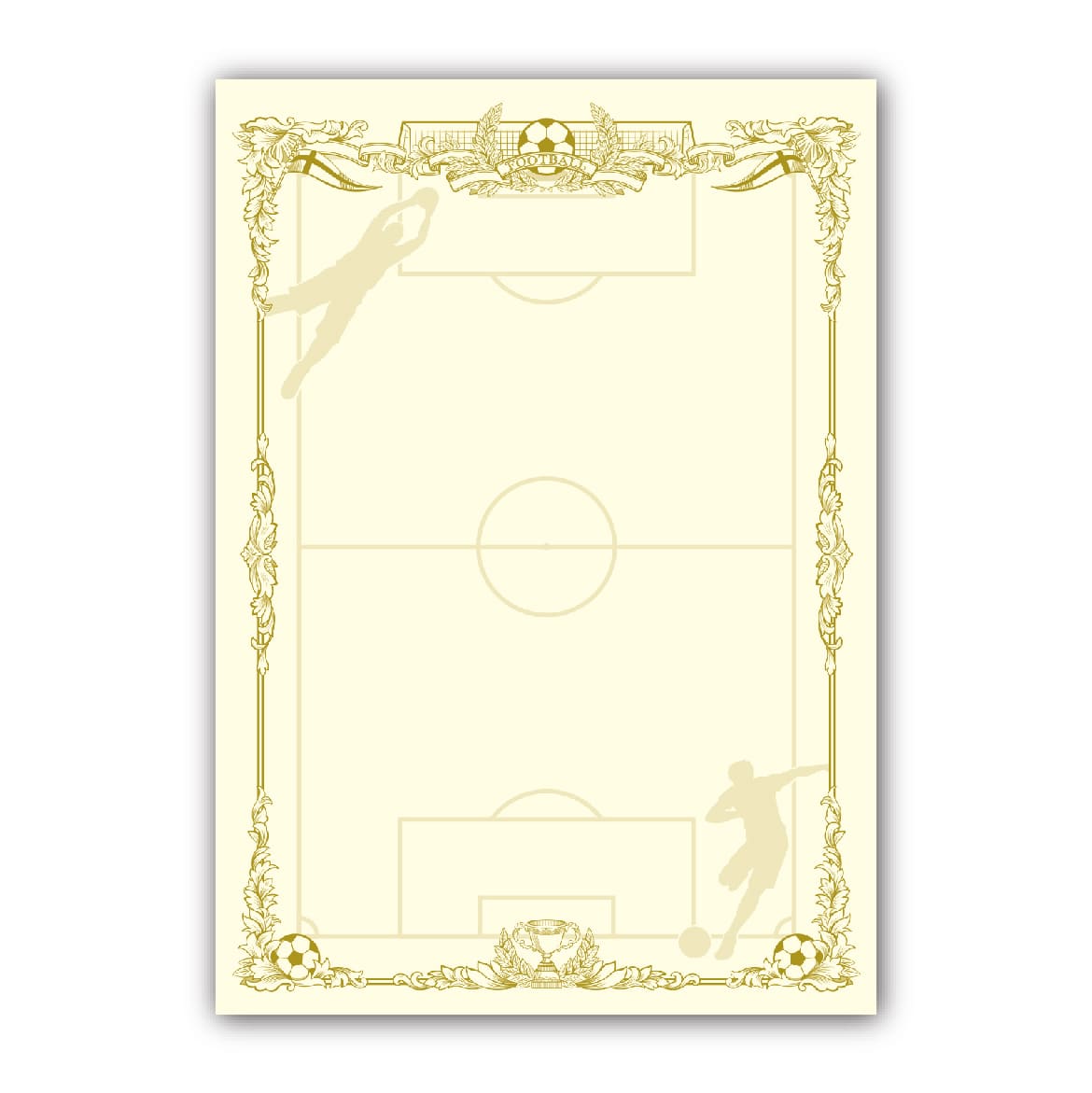 スポーツ賞状用紙  A4判サッカー 横書用
